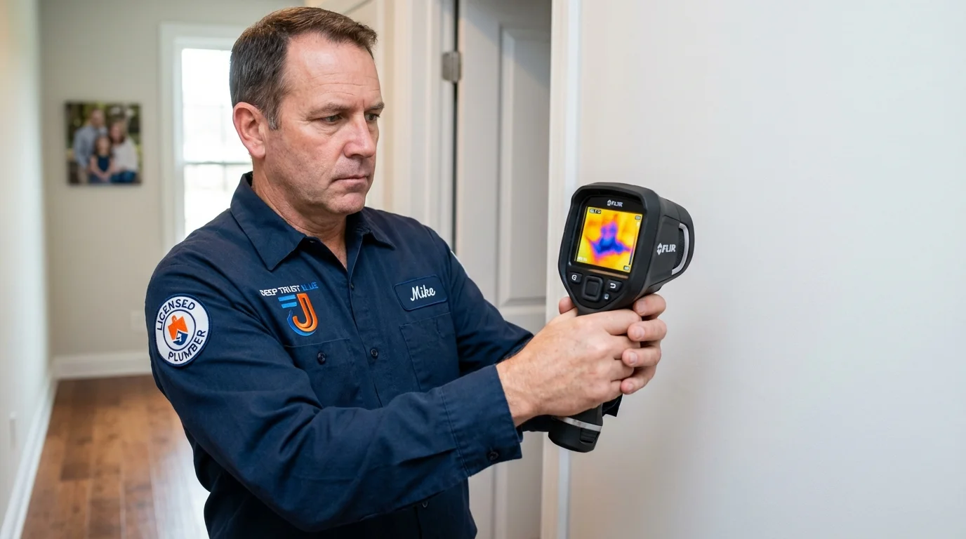 Thermal imaging leak detection by Johns Plumbing LLC in Gail